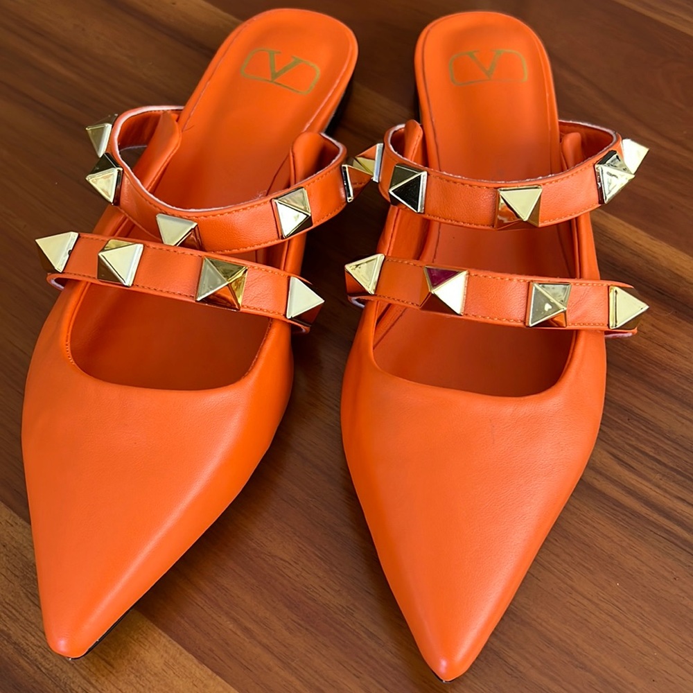 Leather Studded Mules